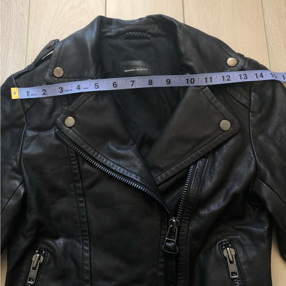 Mackage Exclusively for Aritzia Black Genuine Leather Biker Jacket - Picture 2 of 16